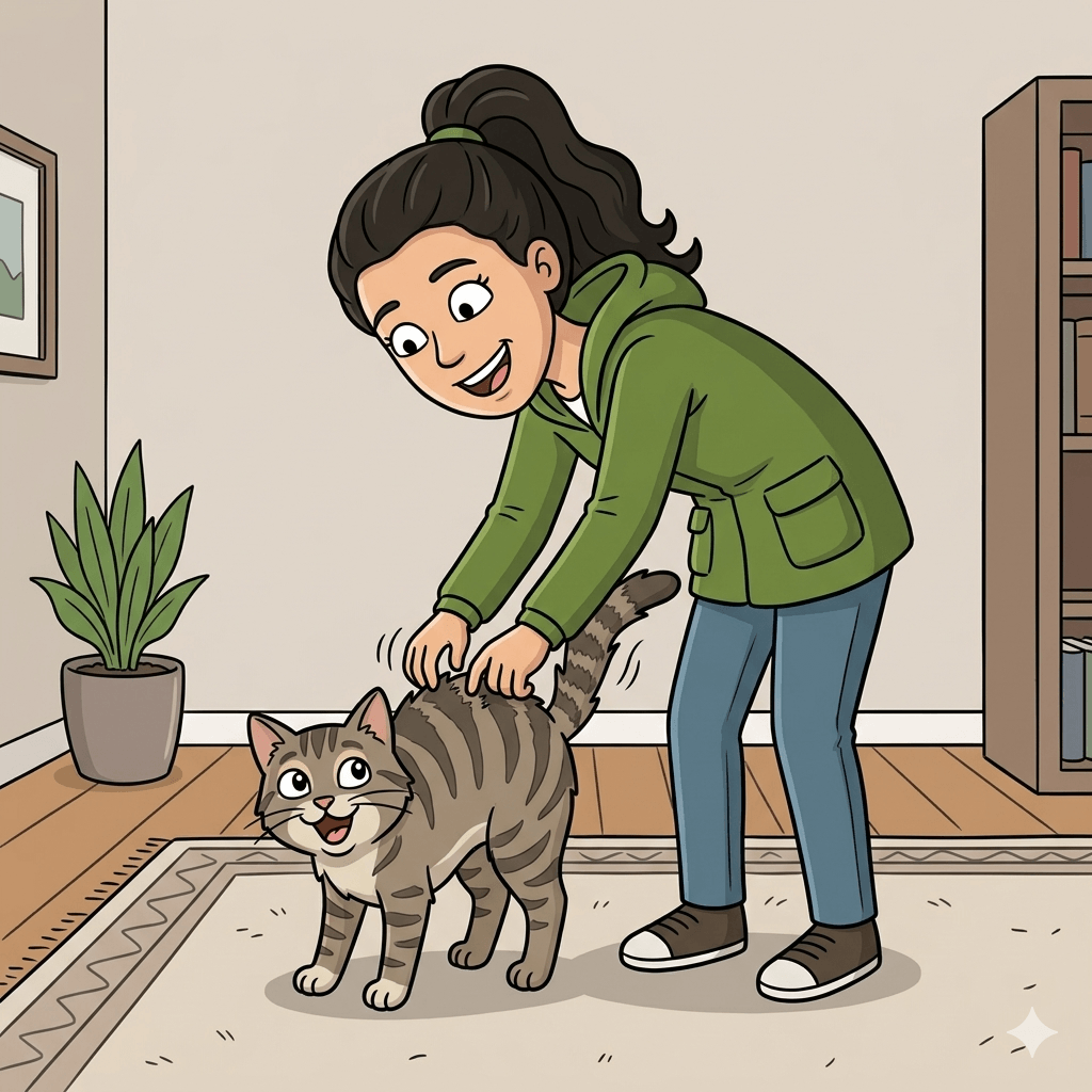 smoochies looking after cat drop-in visit to housesit and water plants and feed animals